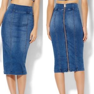 Ny & company soho Jeans High waisted skirt size 2